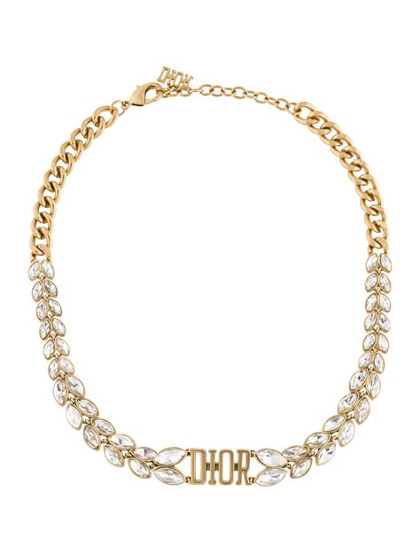 dior crystal glass|chr dior necklace.